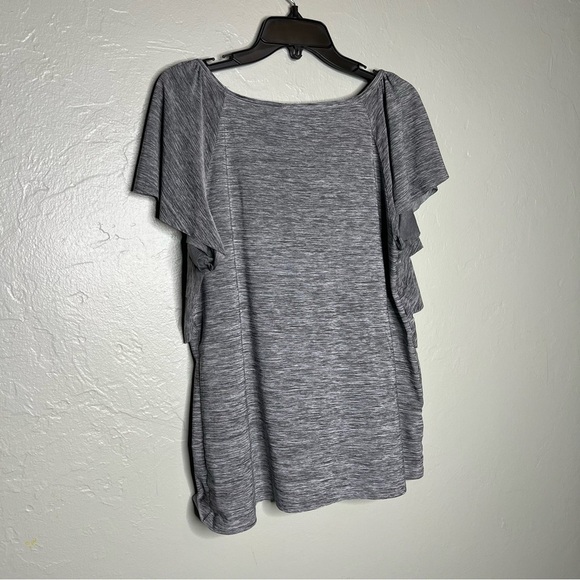 B-Design Gray Layered Ruffle Top - Picture 5 of 6